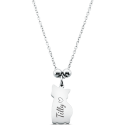 Collier pendentif chat commémoratif personnalisé – Nom gravé