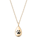 Collier urne funéraire pour cendres de chien goutte personnalisé – Bijou commémoratif avec empreinte de patte gravée