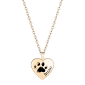 Collier urne funéraire pour cendres de chien cœur personnalisé – Bijou commémoratif avec nom & empreinte de patte gravés