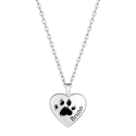 Collier urne funéraire pour cendres de chien cœur personnalisé – Bijou commémoratif avec nom & empreinte de patte gravés