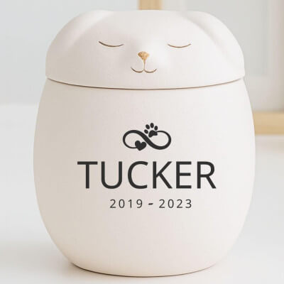 Urne funéraire personnalisée en céramique avec...