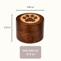 Urne funéraire pour chien en bois avec plaque en aluminium personnalisée – Urne pour animal avec nom & dates gravés