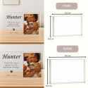 Plaque commémorative chien personnalisée – Cadre photo paysage en acrylique pour chien avec photo, nom & dates