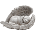 Statuette commémorative d'extérieur ange pour chien – Statue chien résine pour jardin résistante aux intempéries
