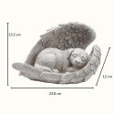 Statuette commémorative d'extérieur ange pour chien – Statue chien résine pour jardin résistante aux intempéries