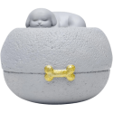 Urne funéraire d'extérieur pour chien en résine – Urne pour cendres d'un animal avec figurine de chien endormi pour jardin