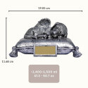 Urne chien ange endormi avec nom & dates – Monument d'extérieur statue et urne funéraire en résine pour cendres d'animal